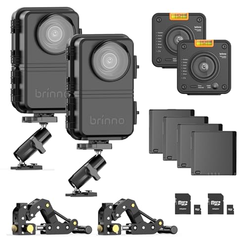 Brinno BCC5000, 2 Pack - 4K WiFi Time Lapse Camera Bundle - Advanced Imaging Sensor, HDR, IP65 Housing, Mobile App, Long Rechargeable Power, Bluetooth, Construction Monitoring System - Image 1
