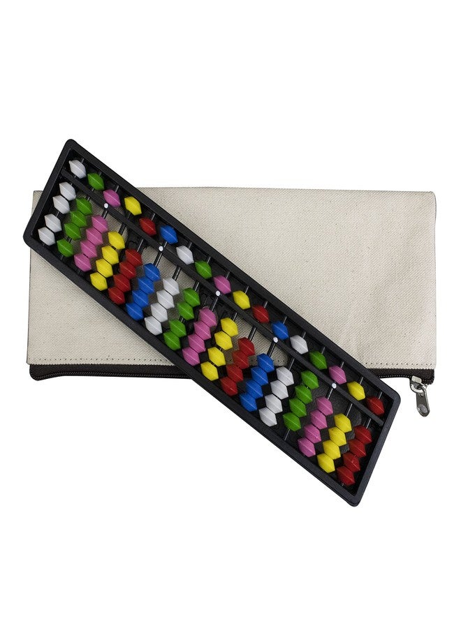 Spillbox مجموعة أدوات تعليم الرياضيات للأطفال Spillbox Abacus، عداد ذو 17 قضيبًا مع حقيبة قماشية - أبيض (أبيض متعدد الألوان) - Image 3