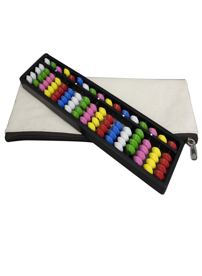 Spillbox مجموعة أدوات تعليم الرياضيات للأطفال Spillbox Abacus، عداد ذو 17 قضيبًا مع حقيبة قماشية - أبيض (أبيض متعدد الألوان) - Image 4