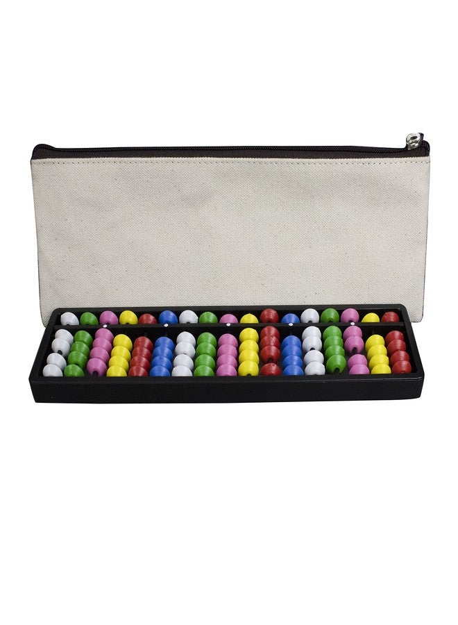 Spillbox مجموعة أدوات تعليم الرياضيات للأطفال Spillbox Abacus، عداد ذو 17 قضيبًا مع حقيبة قماشية - أبيض (أبيض متعدد الألوان) - Image 2