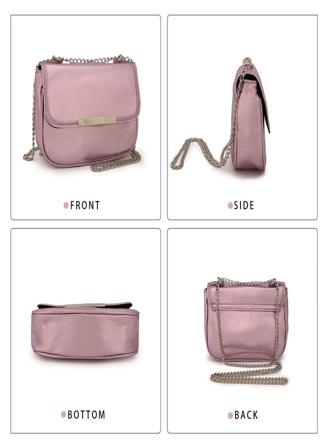 Gladdon Shoulder Bags for Women Bling Purse Sparkle Evening Shoulder Purses with Chain Strap Purple - Image 5