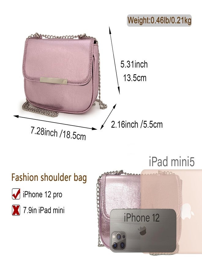 Gladdon Shoulder Bags for Women Bling Purse Sparkle Evening Shoulder Purses with Chain Strap Purple - Image 2