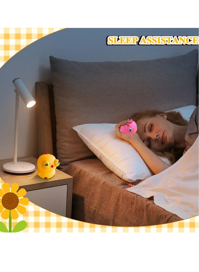 Excefore Chicken Squeeze Toys, 2 Pcs Funny Stress Relief Squishy Toys, with Pop Out Eyes, Funny Stretch Animal Splat Toys, Squeeze Stress Relief Toys for Adults, for Kids and Adults - Image 3