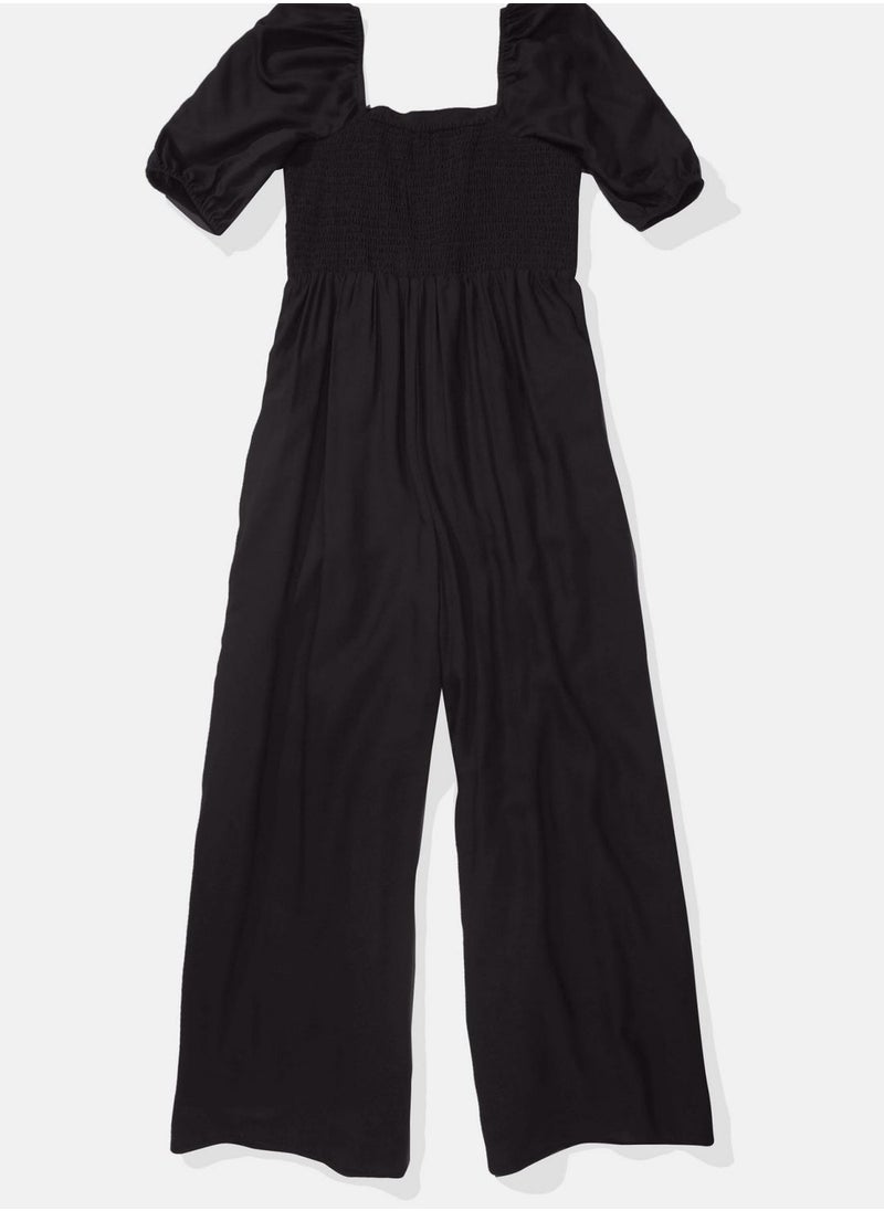 American Eagle - Puff Sleeve Wide Leg Jumpsuit - Image 1