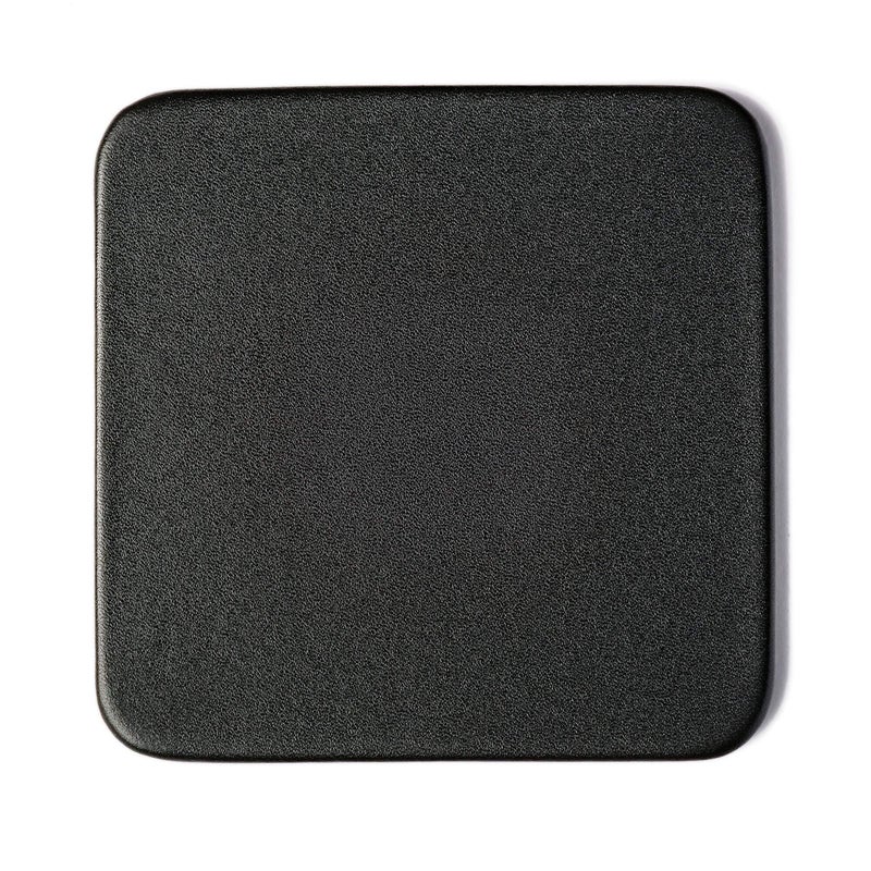Dacasso Black Leather 4-Square Coaster Set - Image 3