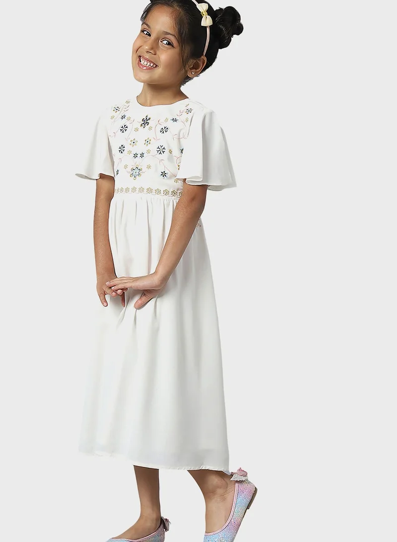 bhpoloclub Youth Floral Print Maxi Dress
