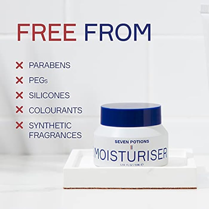 SEVEN POTIONS Anti Ageing Moisturizer for Men 1.69 FL OZ – Fragrance Free, Fast Absorbing Face Cream – Helps Prevent Fine Lines and Wrinkles – Hydrates Skin – Natural, Vegan, Cruelty Free - Image 5