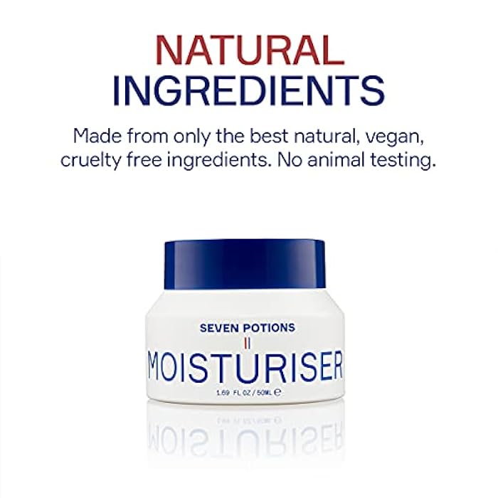 SEVEN POTIONS Anti Ageing Moisturizer for Men 1.69 FL OZ – Fragrance Free, Fast Absorbing Face Cream – Helps Prevent Fine Lines and Wrinkles – Hydrates Skin – Natural, Vegan, Cruelty Free - Image 4