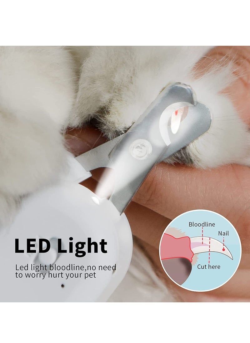 Generic - ​Pet Nail Clipper with LED UV Light, Cat Claw Trimmer with Ultra Bright LED for Nail Bloodline, Sharp Angled Blade Grooming Tool for Small Animals - Image 1