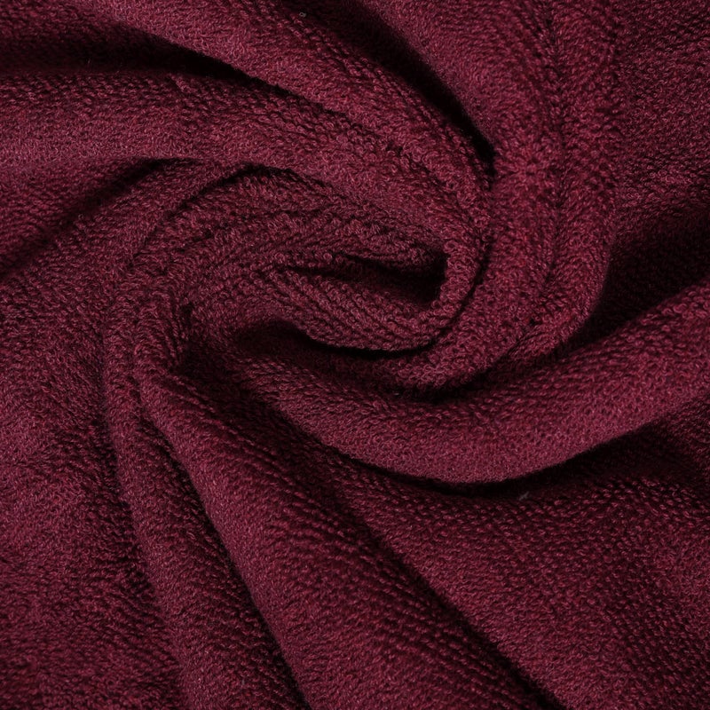 Dreamscape 100% Cotton 550 GSM Bath Towel Set of 2, Size 70 x 145 cm, Burgundy & Rose - Image 4