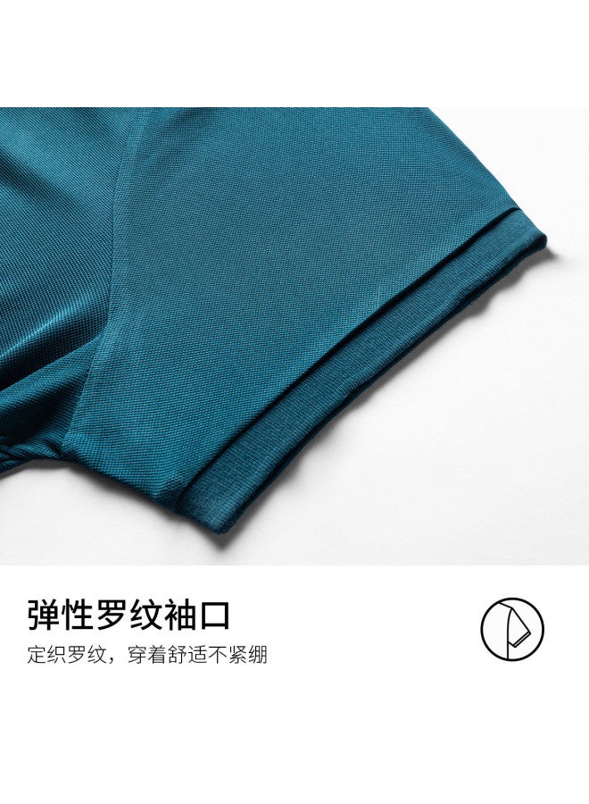 Fomoce summer Men's Business Casual Solid Color Polo Shirt - Image 5
