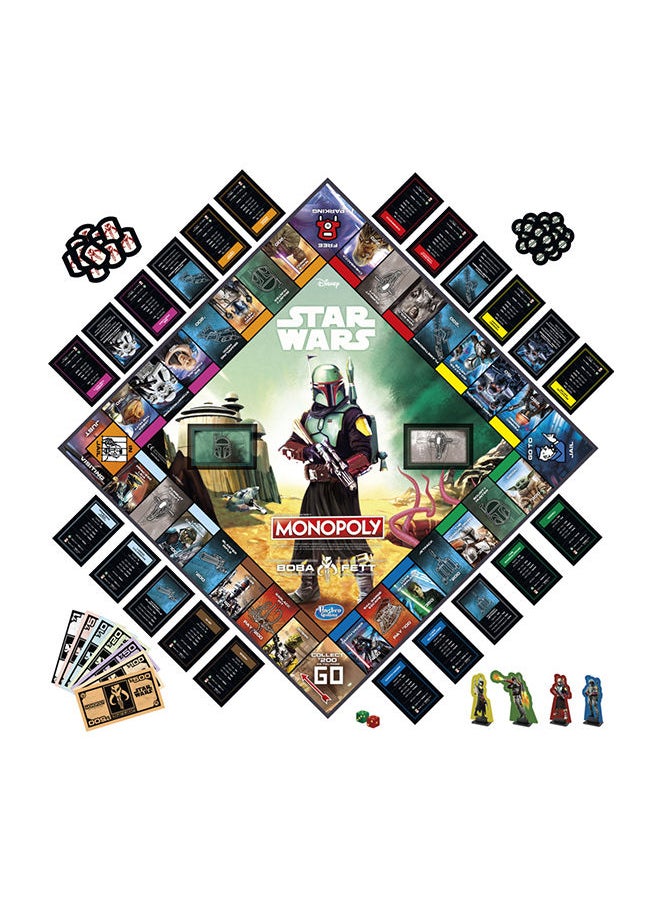 Monopoly Star Wars Boba Fett Edition Board Game For Kids Ages 8+  - Image 1