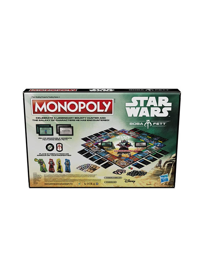 Monopoly Star Wars Boba Fett Edition Board Game For Kids Ages 8+  - Image 2
