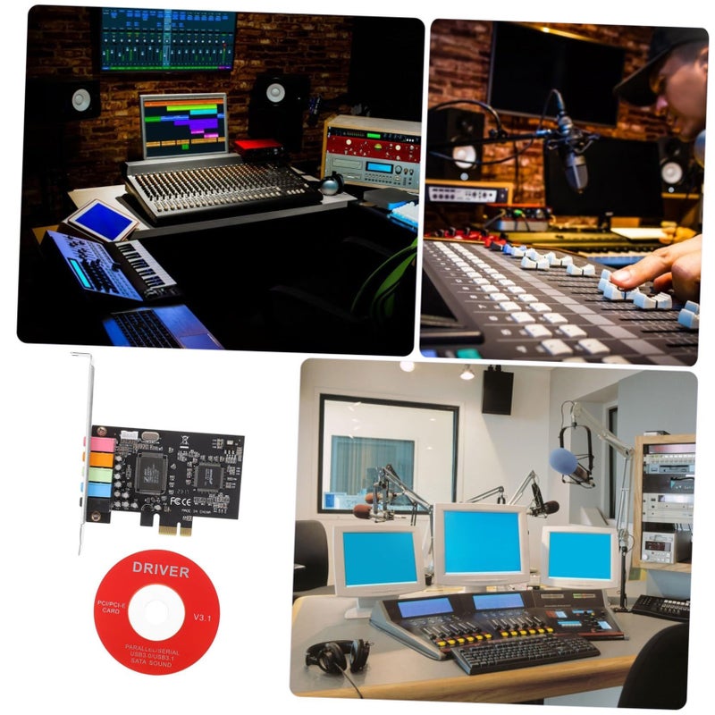 Pcie To Sound Card Internal Audio Expansion With Low Profile Bracket Digital Surround Sound Compatible With Windows For Desktop Random Color - Image 4
