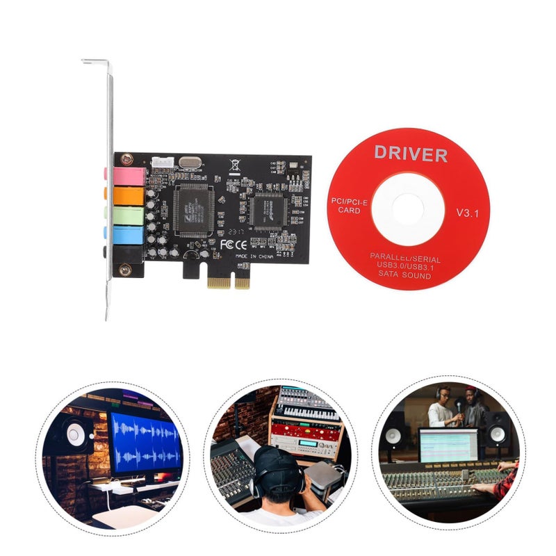Pcie To Sound Card Internal Audio Expansion With Low Profile Bracket Digital Surround Sound Compatible With Windows For Desktop Random Color - Image 5
