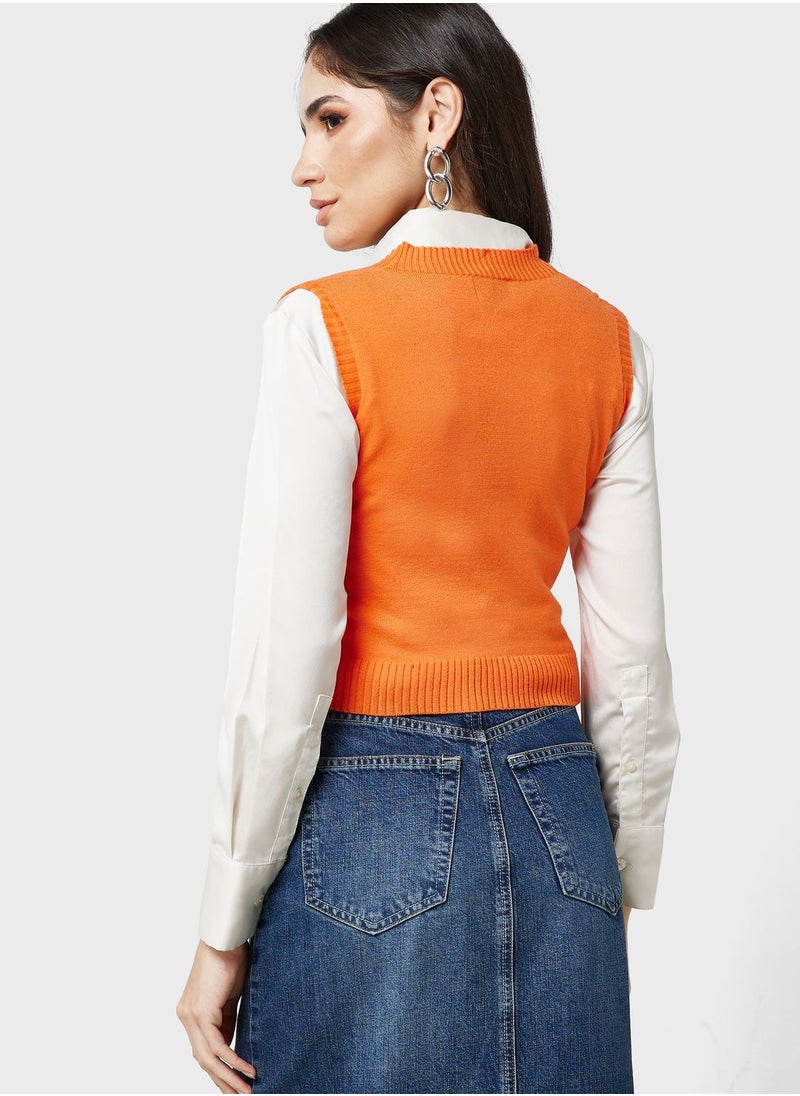 ELLA - Sleeveless Sweater Vest - Image 1