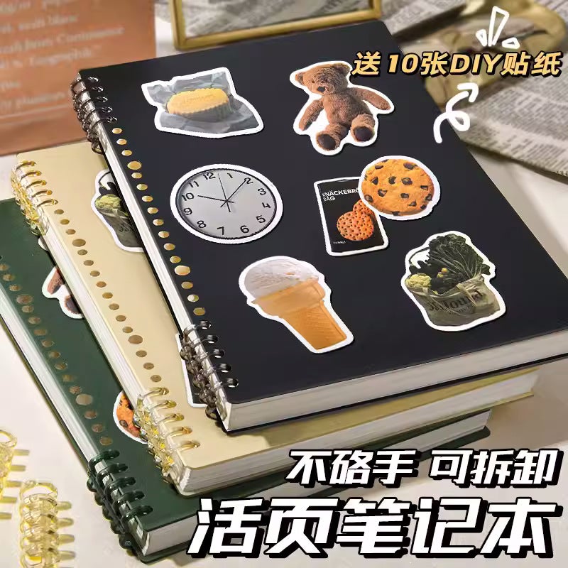 No Hand B5 Loose-Leaf Notebook For High School Students Super Thick Notebook For High Color Value Removable Core - Image 3