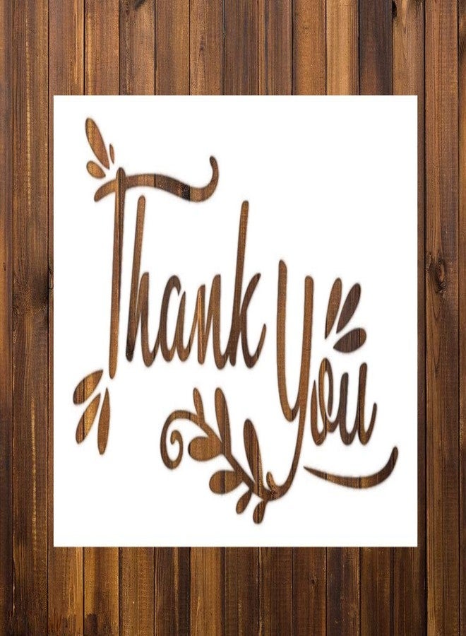 OBUY Thank You Reusable Stencil Airbrush Painting Art DIY Home Decor Scrap Booking Album Crafts (3.9“×5.9”) - Image 1