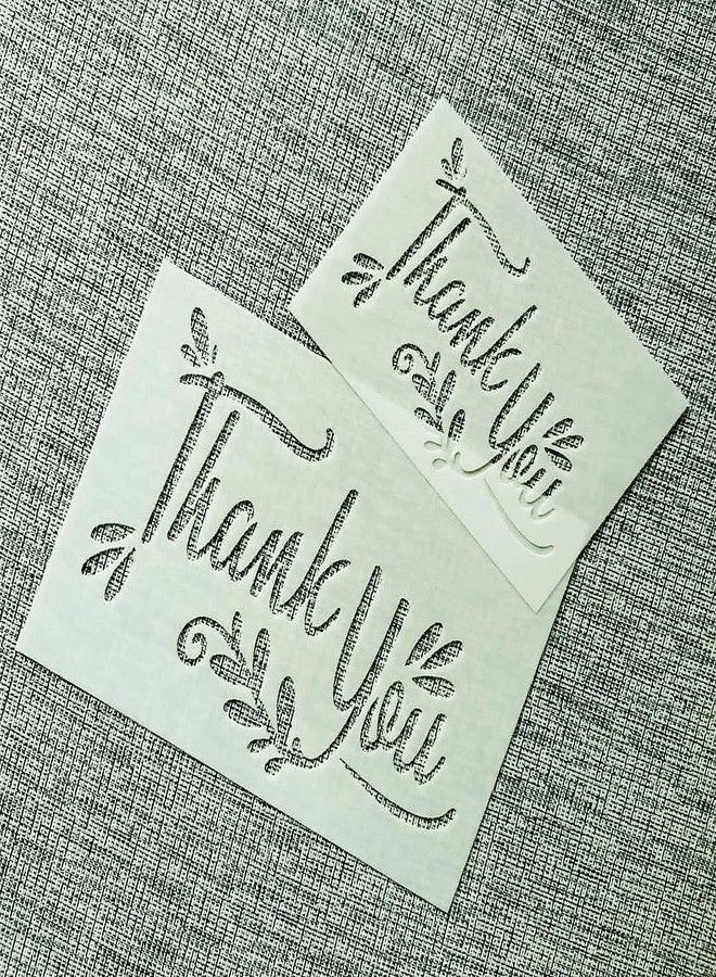 OBUY Thank You Reusable Stencil Airbrush Painting Art DIY Home Decor Scrap Booking Album Crafts (3.9“×5.9”) - Image 5