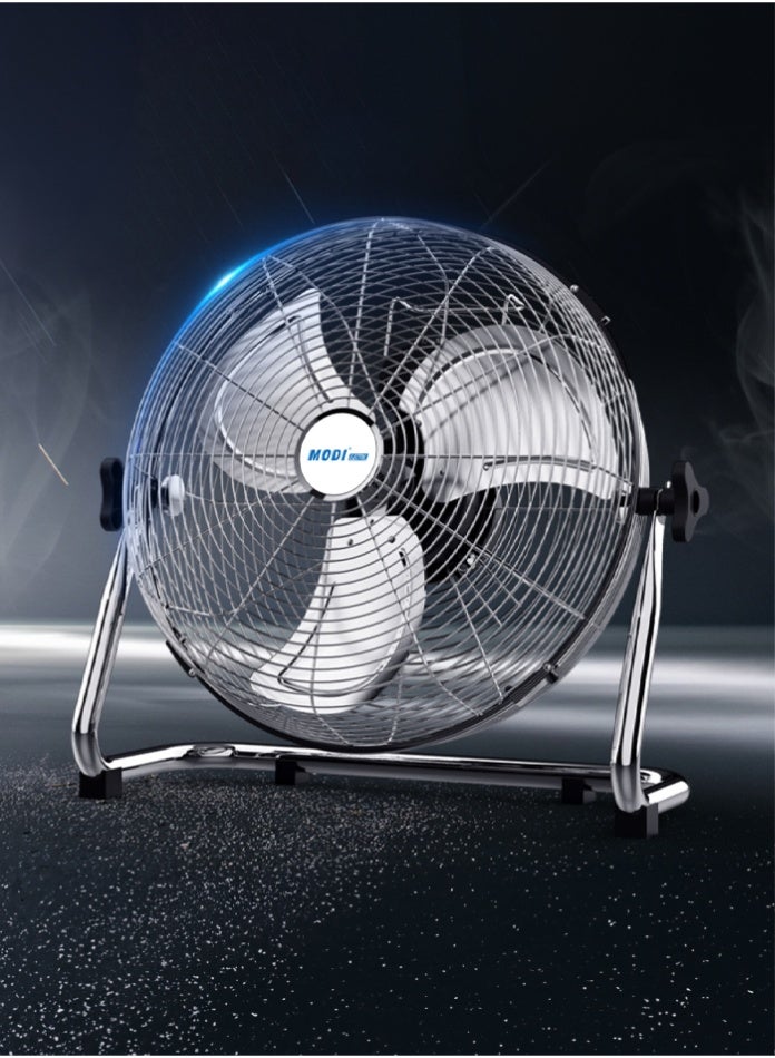 مودي مروحة أرضية عالية السرعة مقاس 16 بوصة، مروحة قوية لتدوير الهواء، إمالة قابلة للتعديل، منخفضة الضوضاء، موفرة للطاقة، إطار معدني شديد التحمل، تبريد للمنزل والمكتب - Image 1