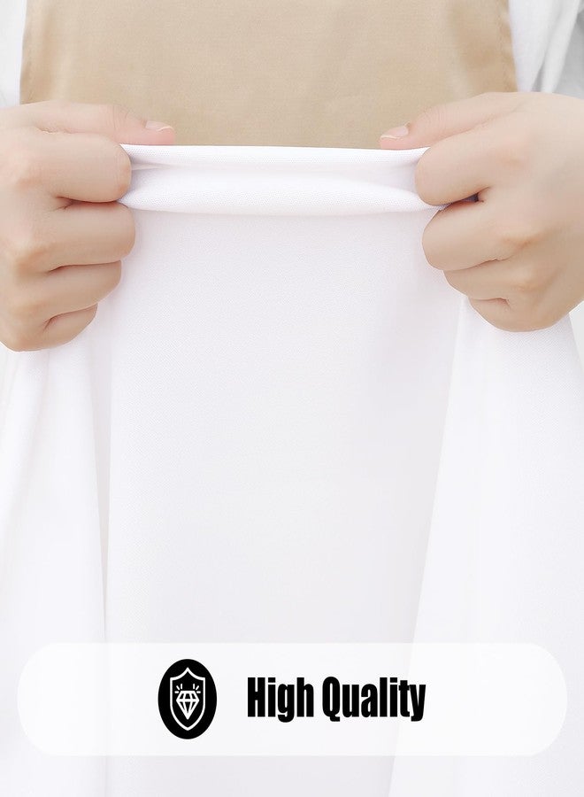 Smiry 2 Pack Rectangle Picnic Table Cloth, Waterproof Elastic Fitted Tablecloths, Washable Polyester Rectangular Patio Table Cover for Camping, Indoor and Outdoor (White, 30"x72") - Image 3