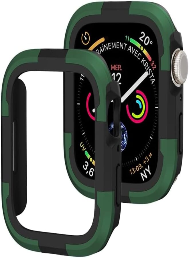 Next Next Store Silicone Armor Watch Case Compatible with iWatch Series Ultra/Ultra 2 49mm (Green)