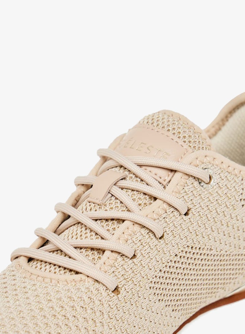 سيليست سنيكرز نسائي شبكي بنسيج مزخرف وإغلاق برباط - Image 4