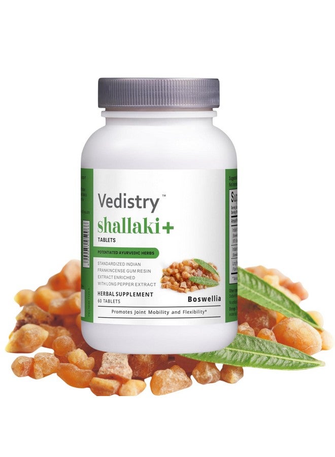 Vedistry Shallaki+ 700mg Boswellia serrata & Long Pepper Tablets | 60 Tablets | Joint Health, Mobility & Flexibility Support | Vegan Herbal Supplement | Pack of 1 - Image 1