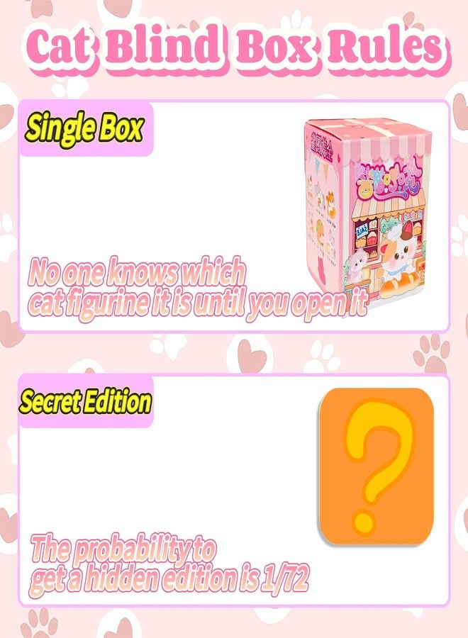 EVDERS 1Pcs Cat Series Blind Box Mystery Bag Random Design Cat Blind Box Collectible Figurines Kawaii Resin Cats Figurines for Home Decorations Desktop Decor (Single Box) - Image 4