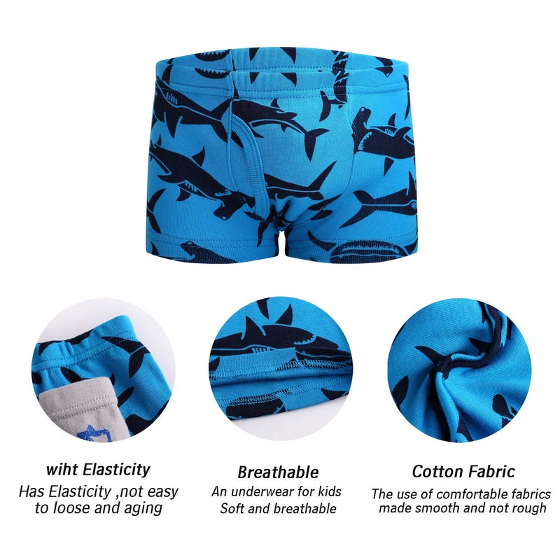 Taxzode Boys' Cool Comfort Breathable Soft Boxer Brief size 2-3T 3-4T 4-5T 5-6years 7-8years 6-Pack 5-6T - Image 5