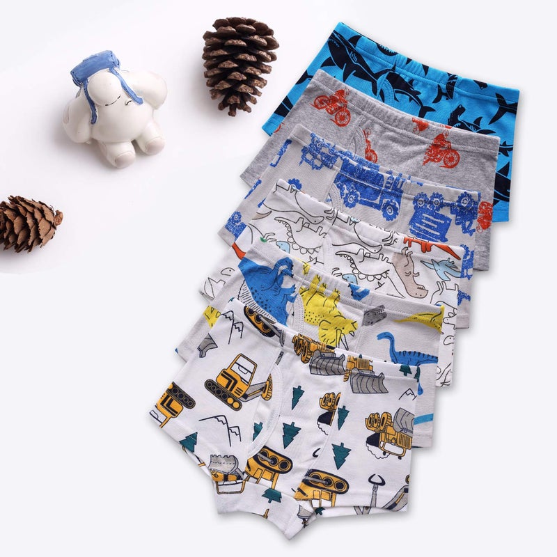 Taxzode Boys' Cool Comfort Breathable Soft Boxer Brief size 2-3T 3-4T 4-5T 5-6years 7-8years 6-Pack 5-6T - Image 3