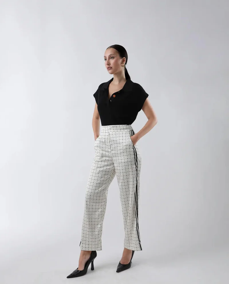 Rareism Women's Satin Straight-Leg Trousers