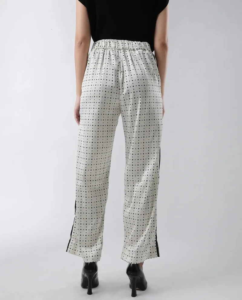 Rareism Women's Satin Straight-Leg Trousers