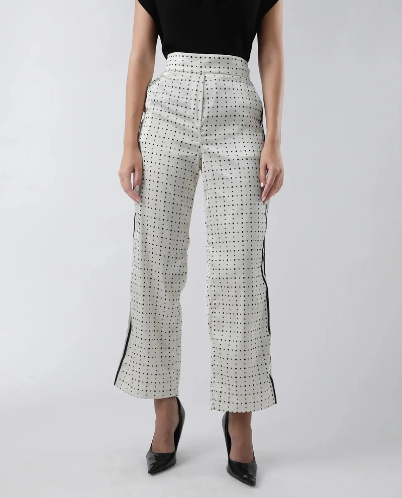 Rareism Women's Satin Straight-Leg Trousers
