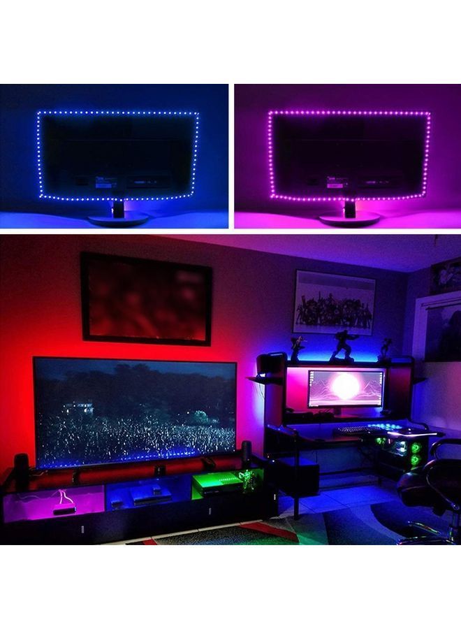 نيبمينينت شريط إضاءة ب180 ضوء LED بفضاء لوني ار جي بي مع جهاز تحكم عن بعد متعدد الألوان - Image 3