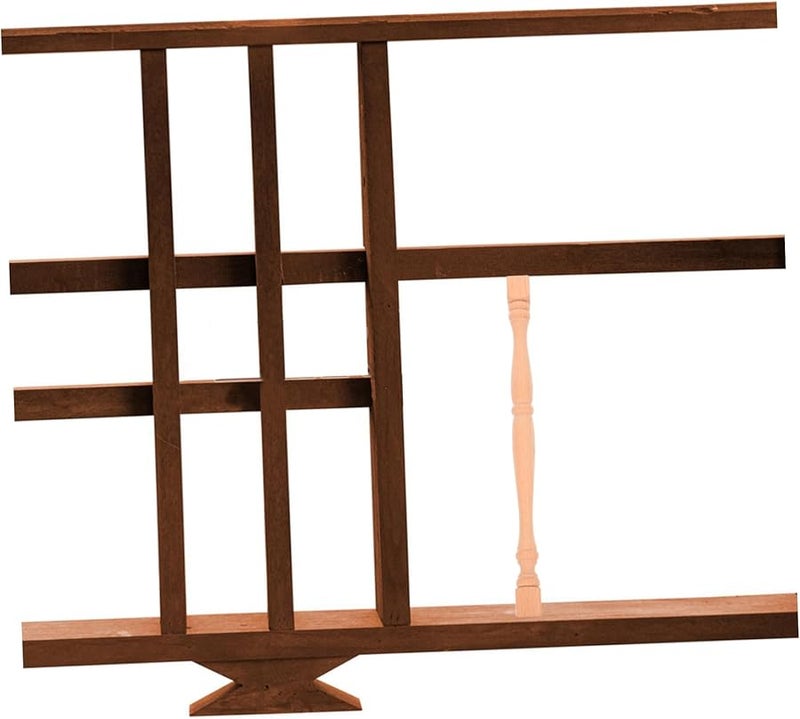 Unfinished Wooden Spindle Roman Column DIY Staircase Decorative Post 4PCS - Image 4