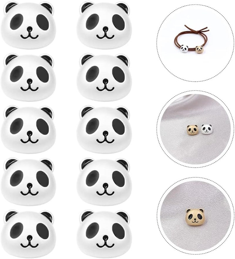 خرز سحر الباندا السبائكي 10 قطع خرز فاصل دائري 8 مم لصنع المجوهرات DIY - Image 5