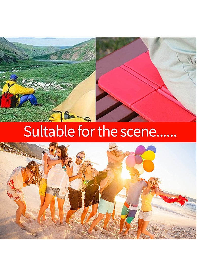 SYOSI Foldable Camping Mat Portable Waterproof Light Weight Hiking Seat Pad Insulated Foam Cushion Mat for Outdoor Stadium Seats Walkers Hiking Camping Park Picnic Playground 2PCS  - Image 5