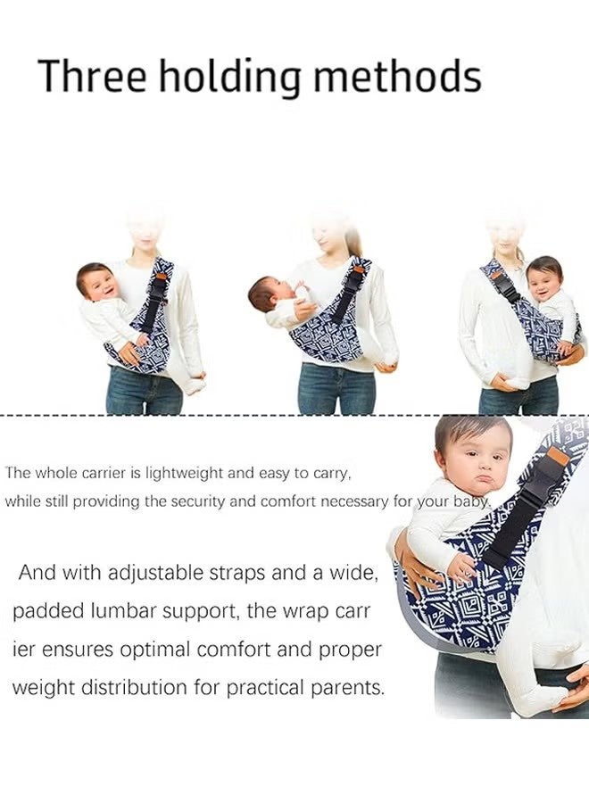JS Baby Sling Carrier, Toddler Carrier, Adjustable Baby Carrier Sling, Portable and Lightweight Sling, Non-Slip Hip Seat Carrying 10-30lbs - Image 3