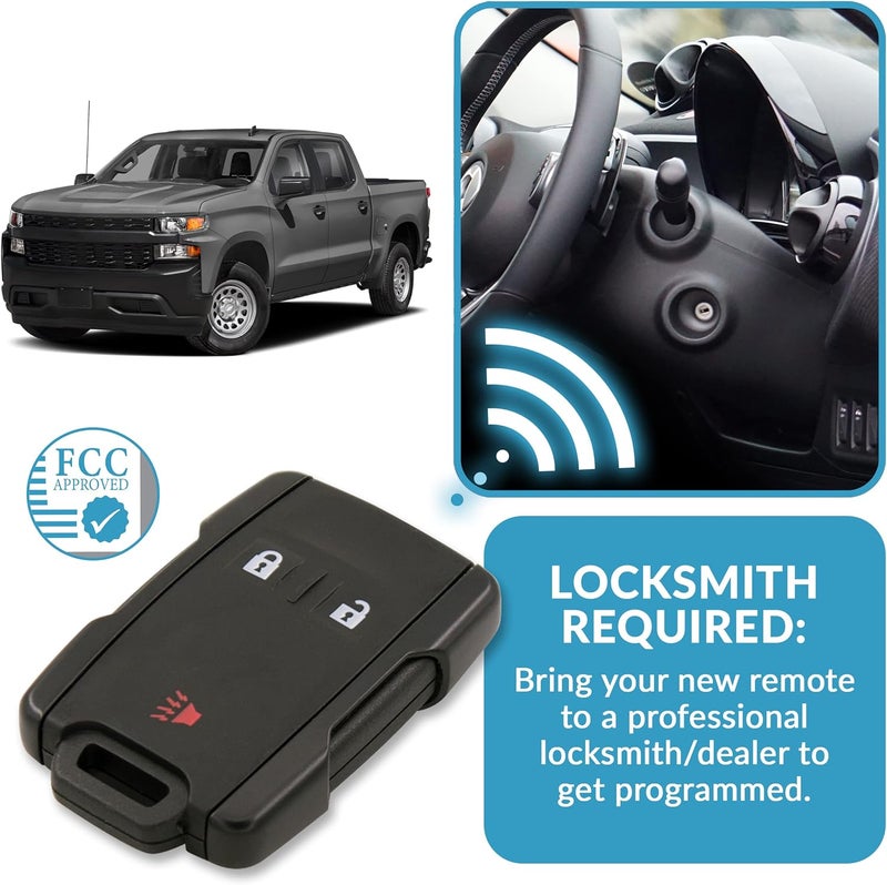 Keyless2Go Replacement 3 Button Remote Key Fob for GM Vehicles - 433 MHz - 2 Pack - Image 5