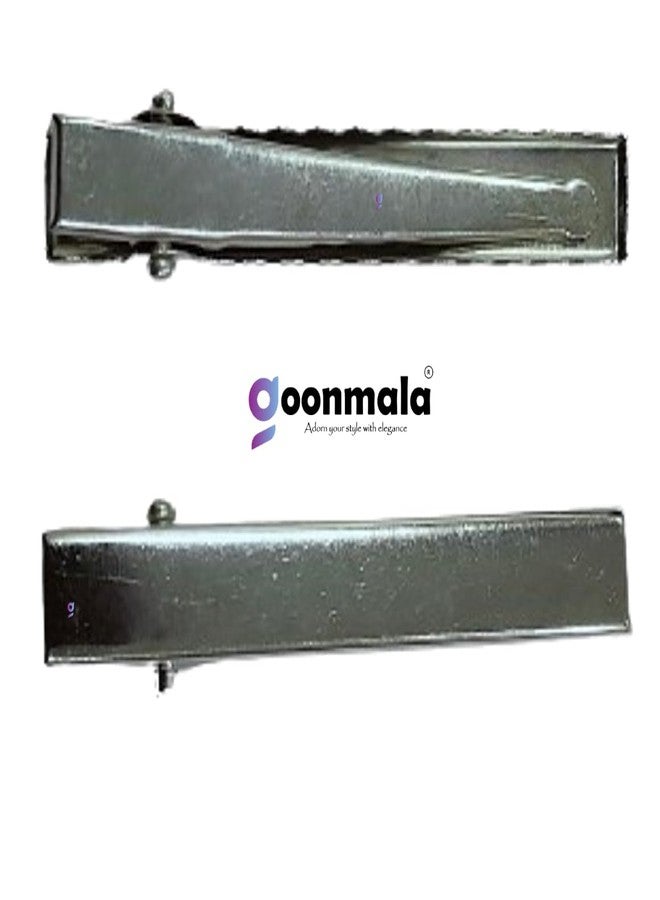 Goonmala مشابك شعر من الفولاذ السبائكي العادي، مشابك تمساح معدنية لصنع فيونكات الشعر، وإكسسوارات الزهور، وغيرها من الإكسسوارات التي يمكنك صنعها بنفسك (50) - Image 5