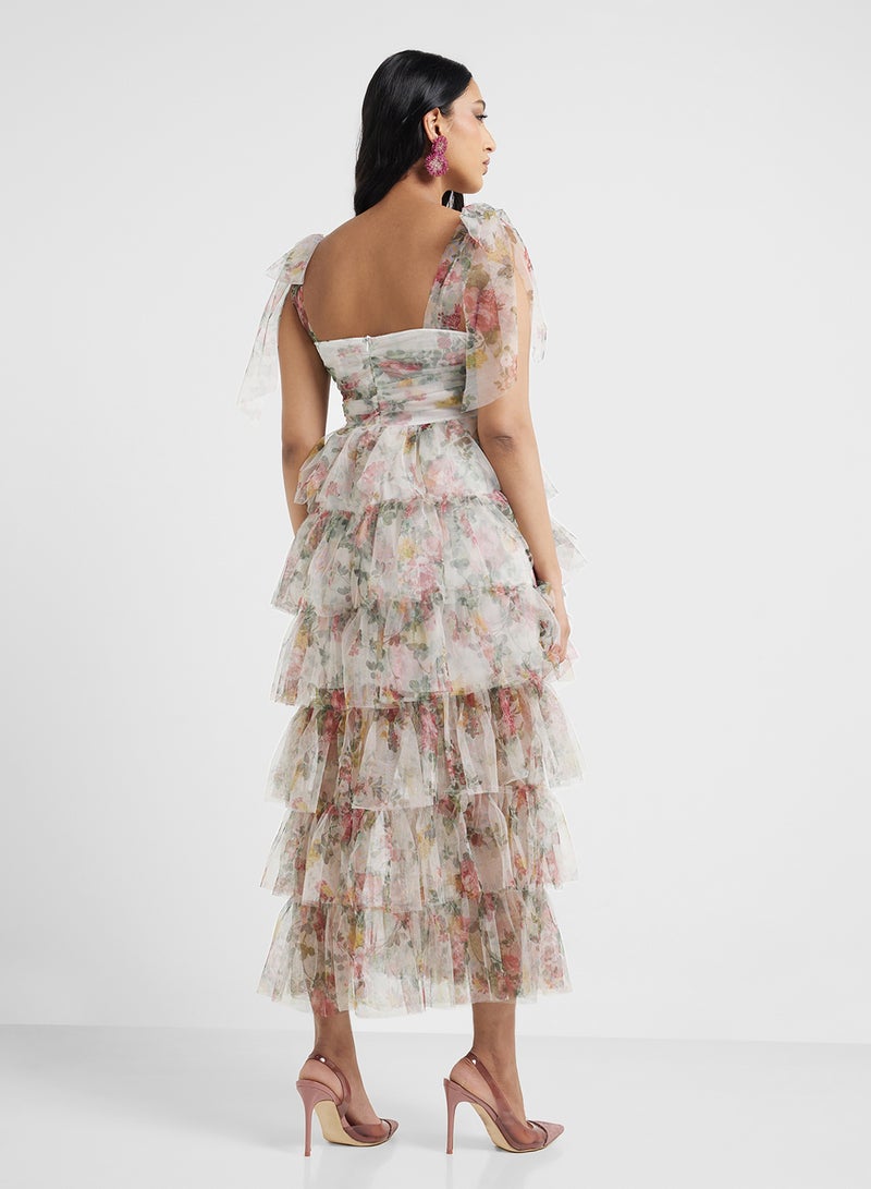 Ella Limited Edition Tiered Floral Dress - Image 2