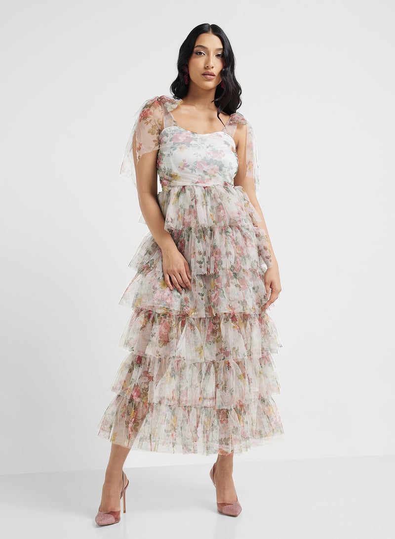 Ella Limited Edition Tiered Floral Dress - Image 4