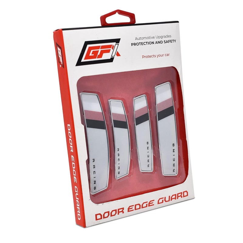 GFX Car Door Edge Protector Guard Scratch (4Pcs) (Mercury Sports-Silver) - Image 1