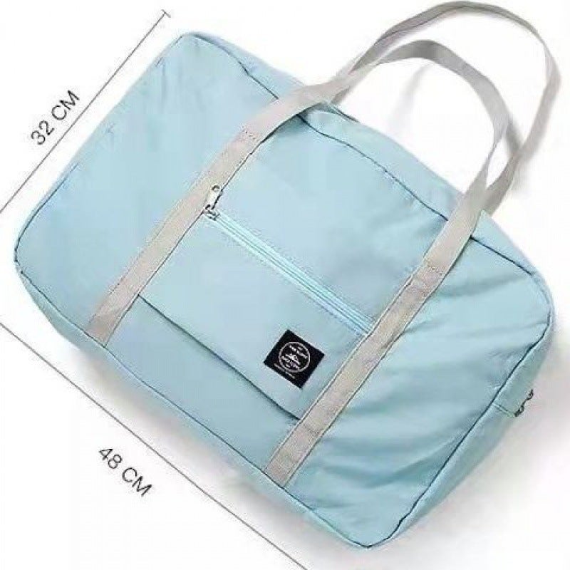 Handbag Storage Bag Clothes Finishing Bag Clothes Bag Portable Large Capacity Luggage Upper Storage Bag Blue Handbag Simple 