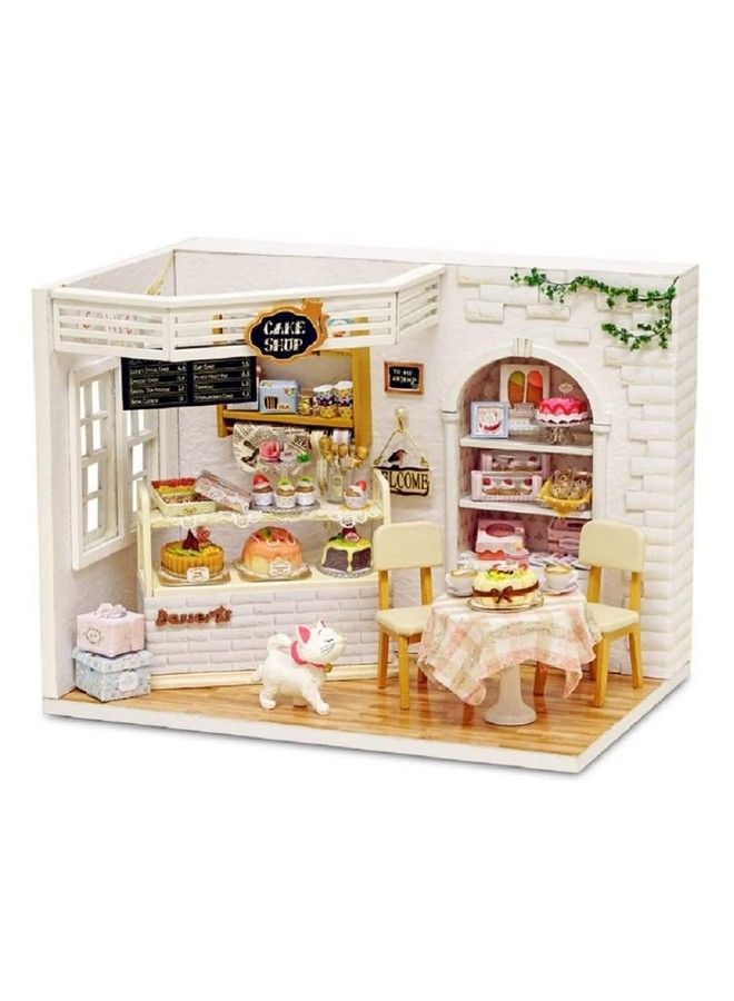 Kisoy Romantic And Cute Dollhouse Miniature Diy House Kit Creative Room Perfect Diy Gift For Friends Lovers And Families(Cake Diary) Plus Dust Proof Cover - Image 2