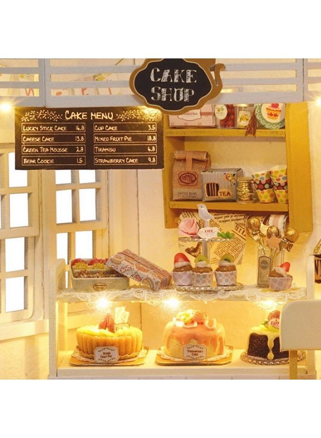Kisoy Romantic And Cute Dollhouse Miniature Diy House Kit Creative Room Perfect Diy Gift For Friends Lovers And Families(Cake Diary) Plus Dust Proof Cover - Image 5