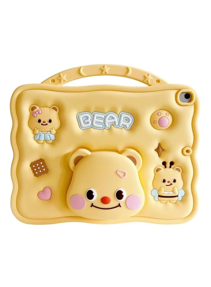 Cartoon 3D Silicon Handle Stand Cover For iPad 9th/8th/7th Generation (2022/2021/2020/2019 Model, 10.2 inch) - Image 1