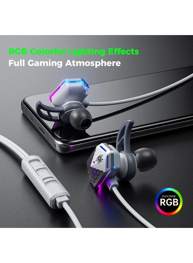 PLEXTONE RX3 Space Edition Type-C RGB Gaming Headset with Long-Length Microphone, E-Sports Gaming Headset, 5th Generation Tracking Speaker, Volume Control, Grey - Image 4