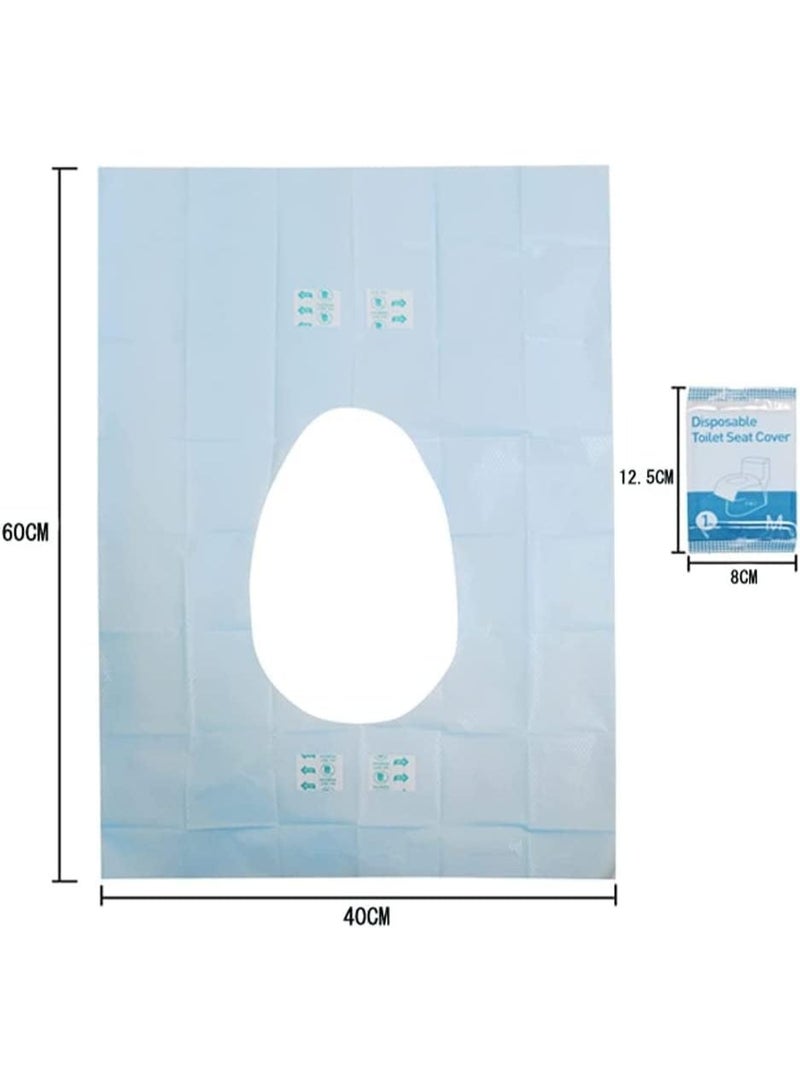 50 جهاز كمبيوتر شخصي غطاء مقعد المرحاض القابل للتصرف ، غطاء مقعد المرحاض الورقي ، سميك جداً وكبير ، ليس من السهل الانزلاق ، لمكتب فندق السفر المرحاض العام التخييم تدريب الوعاء للأطفال - Image 2